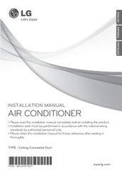 LG ABNQ24GGLA0 Installation Manual