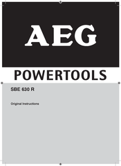AEG Powertools SBE 630 R Original Instructions Manual