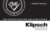 Klipsch PRO-25RW LCR Owner's Manual