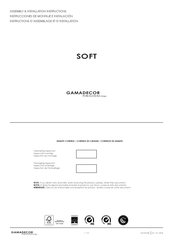 Porcelanosa Gamadecor SOFT Assembly/Installation Instructions