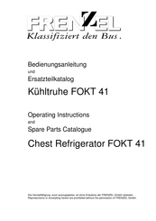 FRENZEL FOKT 41 Operating Instructions And Spare Parts Catalogue
