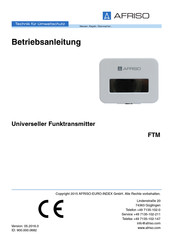 afriso FTM Operating Instructions Manual