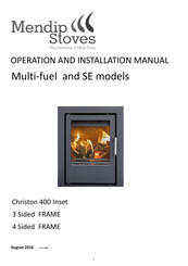 Mendip Stoves Christon 400 Series Operation And Installation Manual