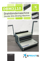 Sprintis DBM3110 Instruction Manual