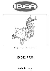IBEA IB 642 PRO Safety And Operation Instruction