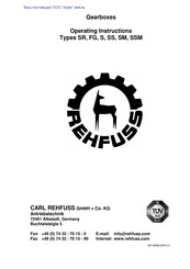 REHFUSS SR Series Operating Instructions Manual