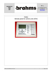 Brahms PVR01 Manual