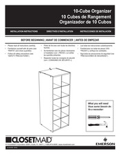 Emerson ClosetMaid 10-Cube Organizer Installation Instructions Manual