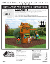 Cedar Summit Forest Hill Retreat Play System F23180 Installation And Operating Instructions Manual