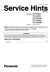 Panasonic Viera TC-32LX34 Service Hints