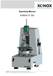XONOX CT 200 Operating Manual