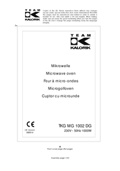Team kalorik TKG MG 1002 DG Manual