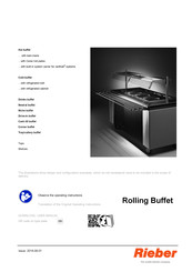 Rieber Rolling Buffet Cold buffet Translation Of The Original Operating Instructions
