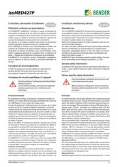 Bender isoMED427P Intended Use