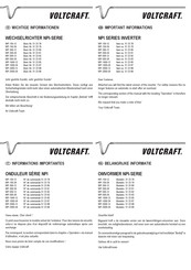 VOLTCRAFT NPI 150-12 Operating Instructions Manual
