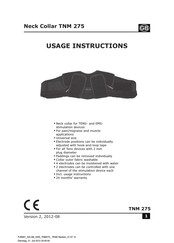 Dittmann TNM 275 Usage Instructions