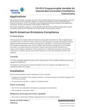 Johnson Controls FX-PCV Series Installation Instructions Manual