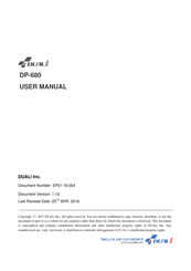 Duali DP-680 User Manual