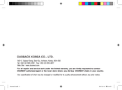 Duoback Korea Duorest 2.0 D2-150 User Manual