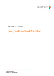 SpectraLink K018C Safety And Handling Information