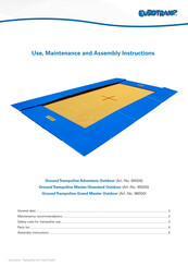 Eurotramp Ground Trampoline Standard Outdoor Use, Maintenance And Assembly Instructions