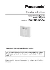 Panasonic KX-HNK101AZ Operating Instructions Manual