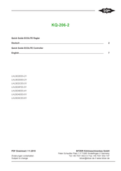 Bitzer ECOLITE Series Quick Manual