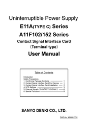 Sanyo Denki A11F152 Series User Manual