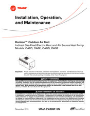 Trane Horizon OABE Installation, Operation And Maintenance Manual