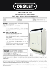 Drolet DV30 Installation And Operating Instructions Manual