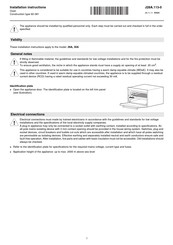 V-ZUG 60-381 Installation Instructions