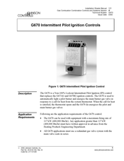 Johnson Controls G670 Installation Sheet