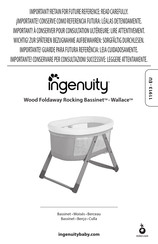 Kids ii ingenuity Wood Foldaway Rocking Bassinet Wallace 11913