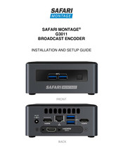 SAFARI Montage G3011 Installation And Setup Manual