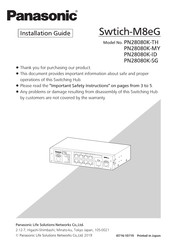 Panasonic Swtich-M8eG Installation Manual