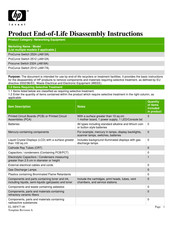 HP J4813A Product End-Of-Life Disassembly Instructions