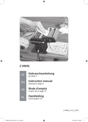 gourmetmaxx Z 09952 Instruction Manual