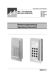EFF EFF 421-42-10 Operating	 Instruction