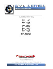 Premier Mounts SVL Series Installation Manual