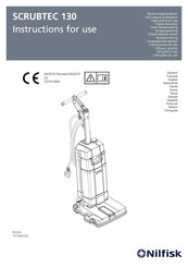 Nilfisk-Advance SCRUBTEC 130 Instructions For Use Manual