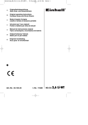 EINHELL BG-CG 3,6 Li-WT Original Operating Instructions