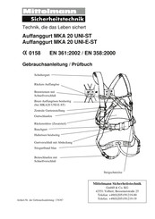 Mittelmann MKA 20 UNI-ST Instructions For Use/Test Book