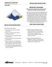 Kenall Medmaster Cleanscene Installation Instructions Manual