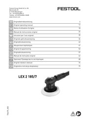 Festool LEX 2 185/7 Original Operating Manual