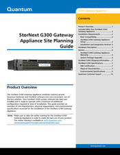 Quantum StorNext G300 Site Planning Manual
