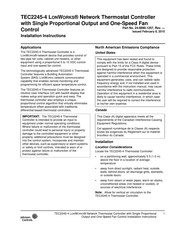 Johnson Controls TEC2245-4 Installation Instructions Manual
