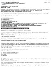 Suncourt TW108 Installation Instructions