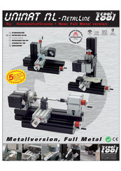 The Cool Tool Unimat ML MetalLine Instructions For Use Manual