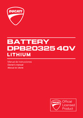 Ducati DPB20325 Owner's Manual