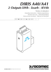 Socomec DIRIS A40 Operating Instructions Manual